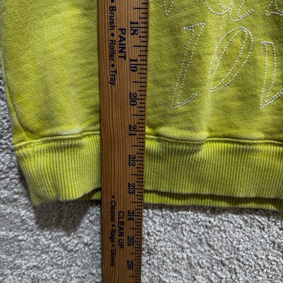 Scott Csoke Anthropologie Sweatshirt XS All I Ever Wanted Was Love Green - Picture 9 of 11